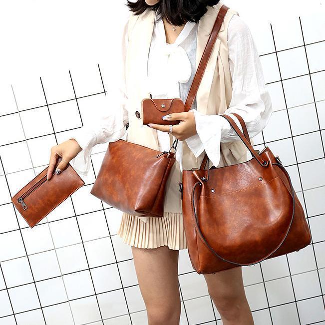 Riley™ - Vintage Soft 4-Piece Leather Bag Set