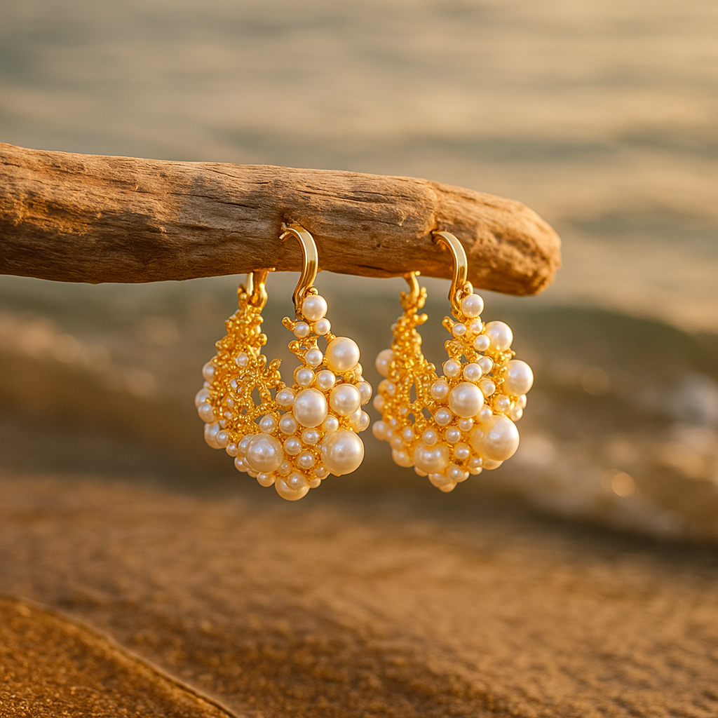 Zahara | Golden Foam Dawn Earrings