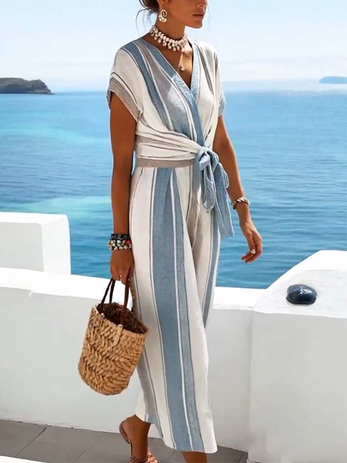 Isla™ | Striped wrap dress
