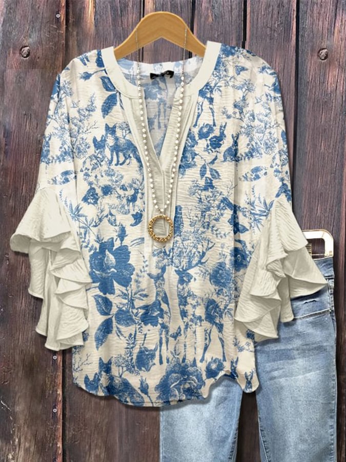 Odette | Porcelain Garden Blouse