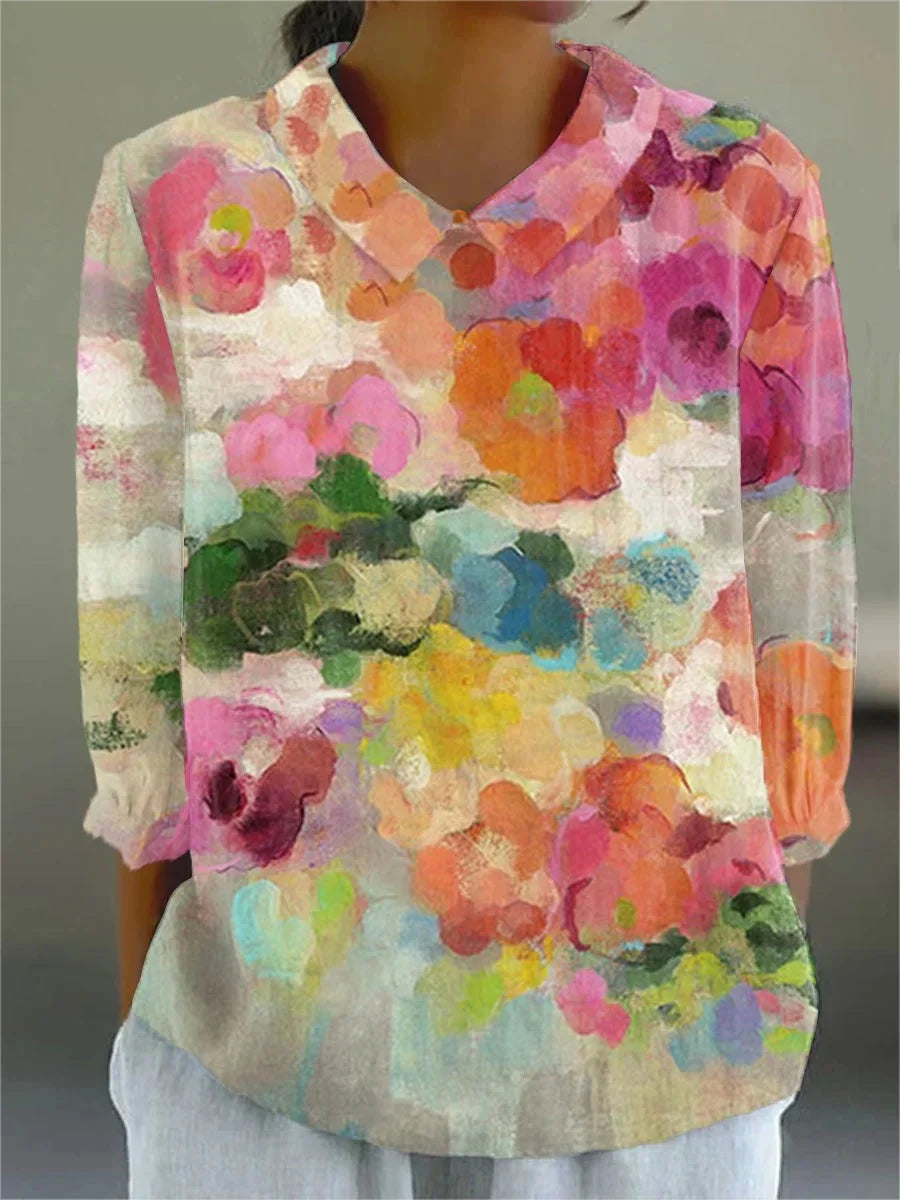 Johanne - Vintage Colorful Blouse