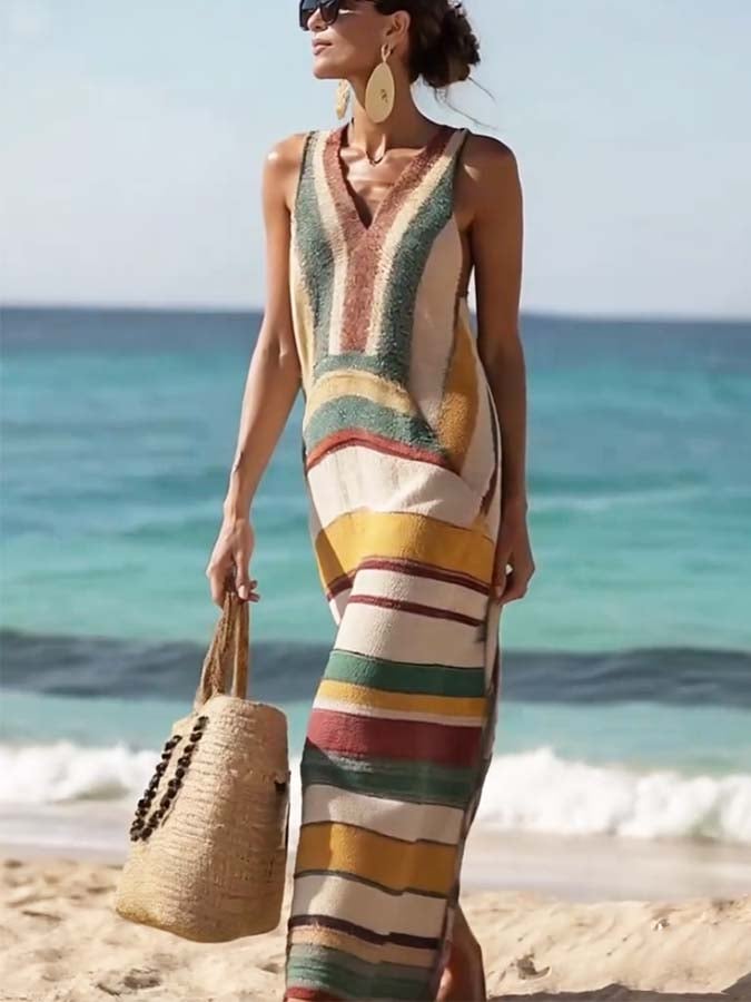 Mira™ | Sunset Stripe Dress