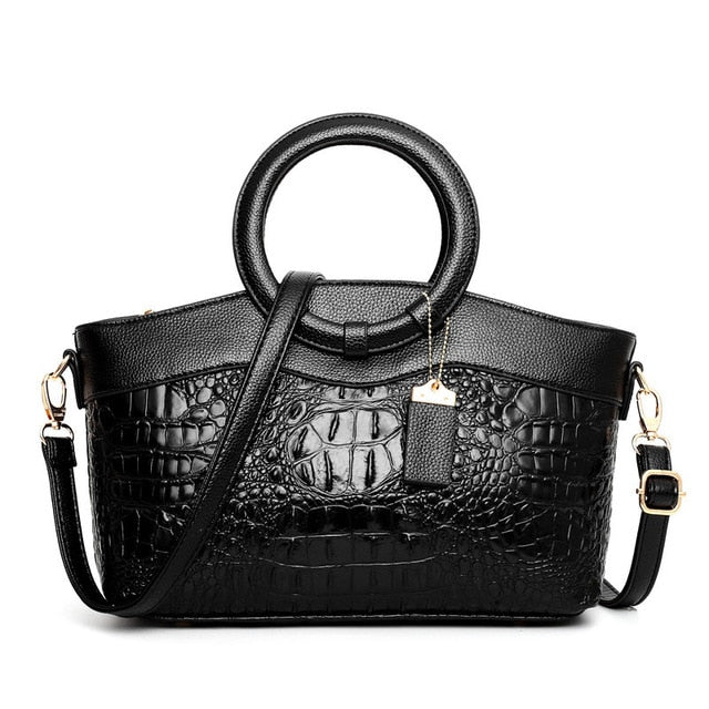 Ella™ Classic Croc | Versatile Vintage Leather Bag