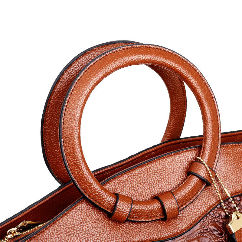Ella™ Classic Croc | Versatile Vintage Leather Bag