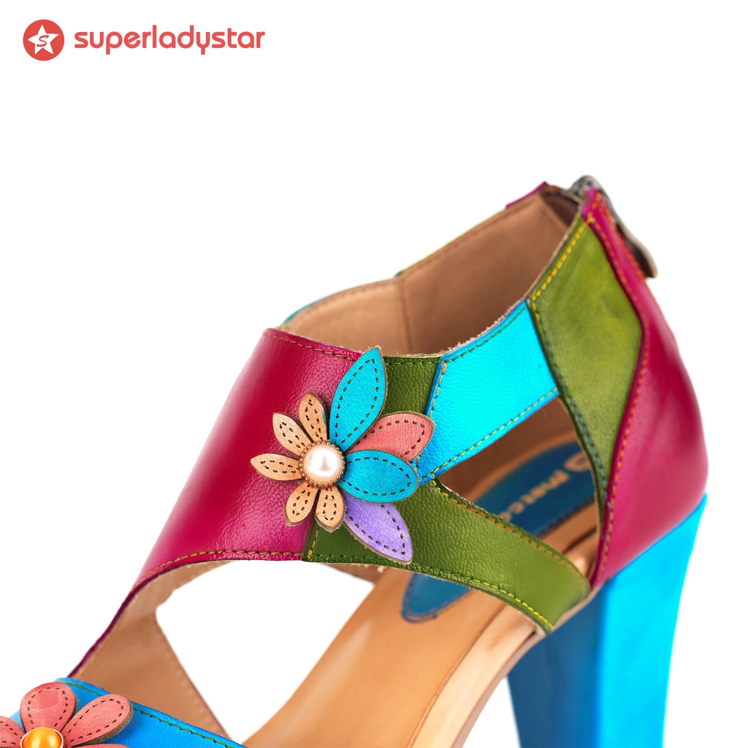 Vibrant Summer Rainbow Bloom Sandals