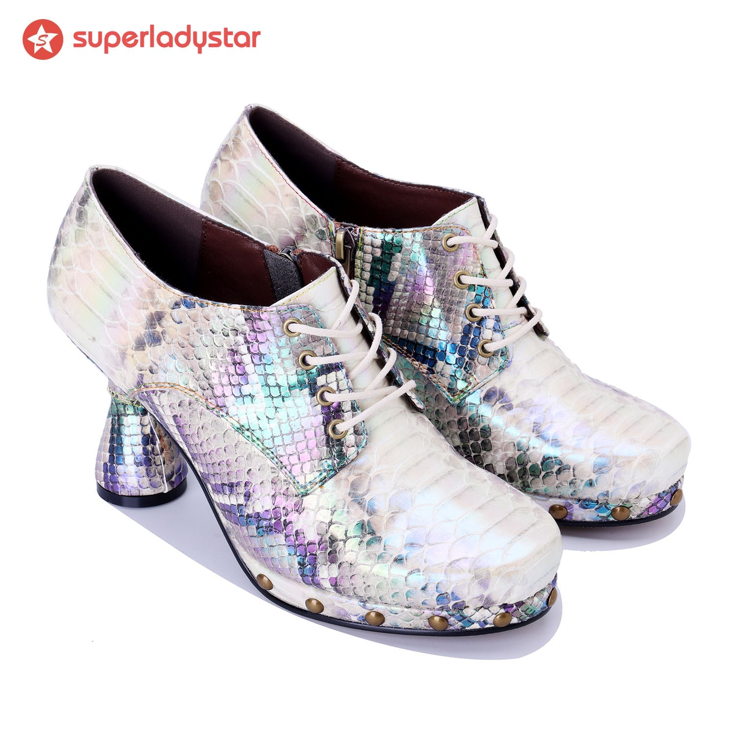 Iridescent Bloom Oxford Pumps