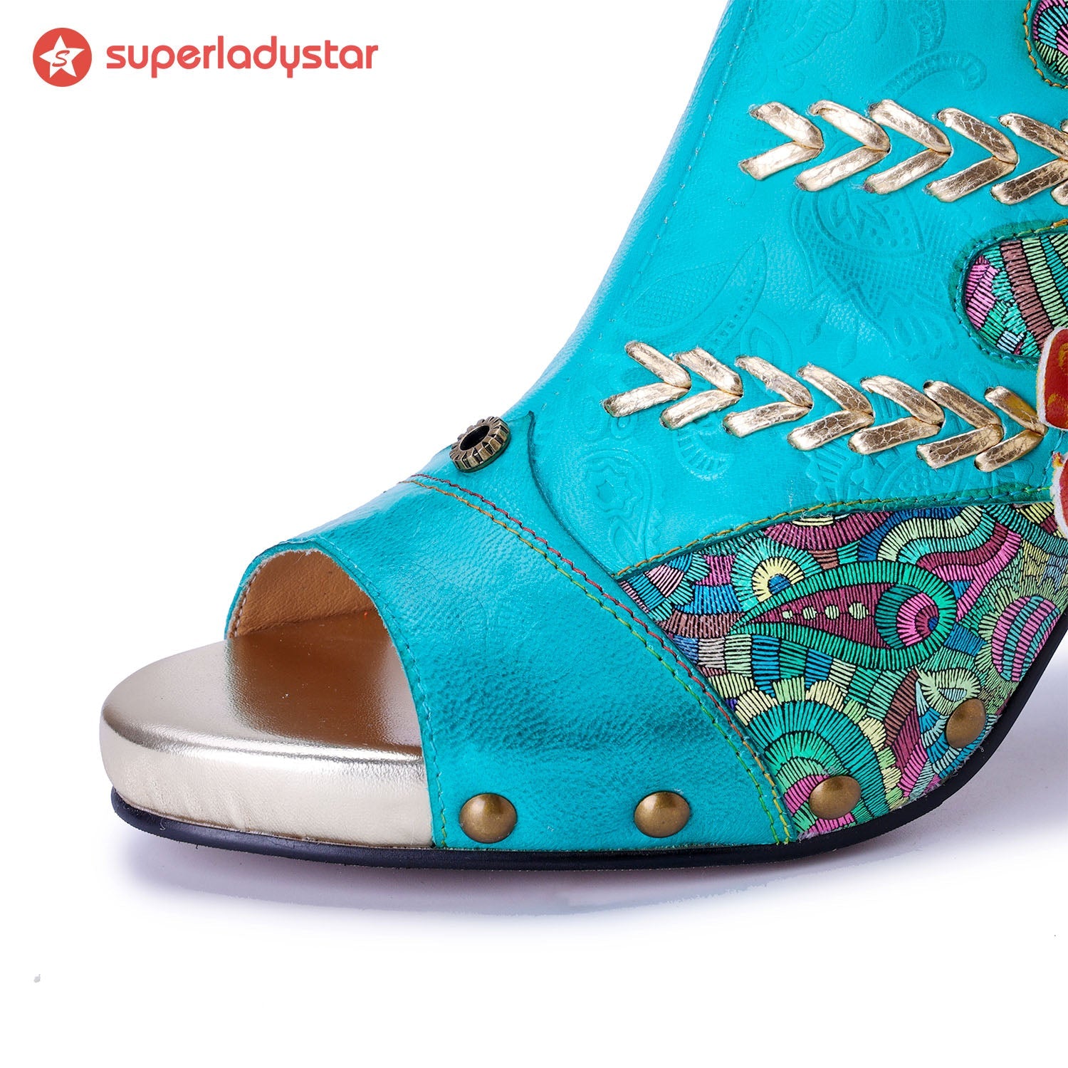 Tropical Bloom Embroidery Booties