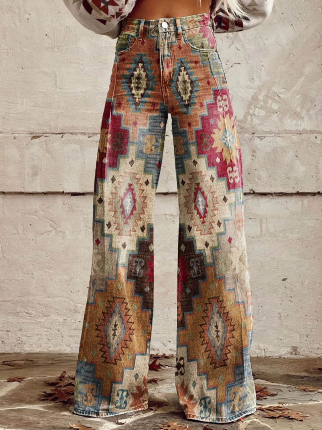 Rowena | Aztec Dream Wide-Leg Pants