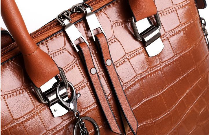 Olivia™ Classic Elegance | Modern 4-Piece Leather Bag Set