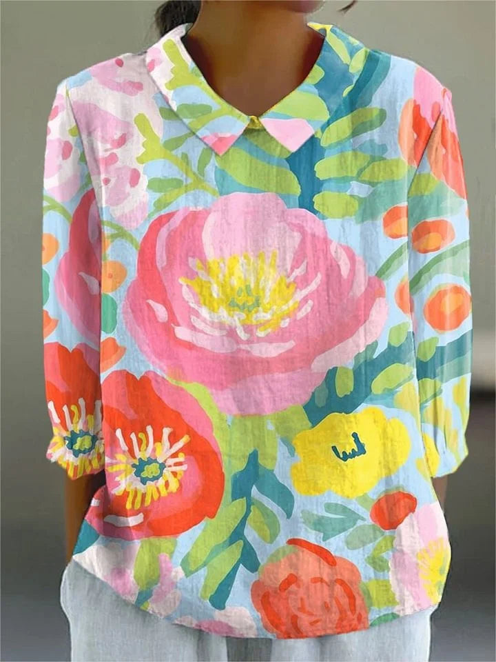Muriel - Vintage Colorful Blouse