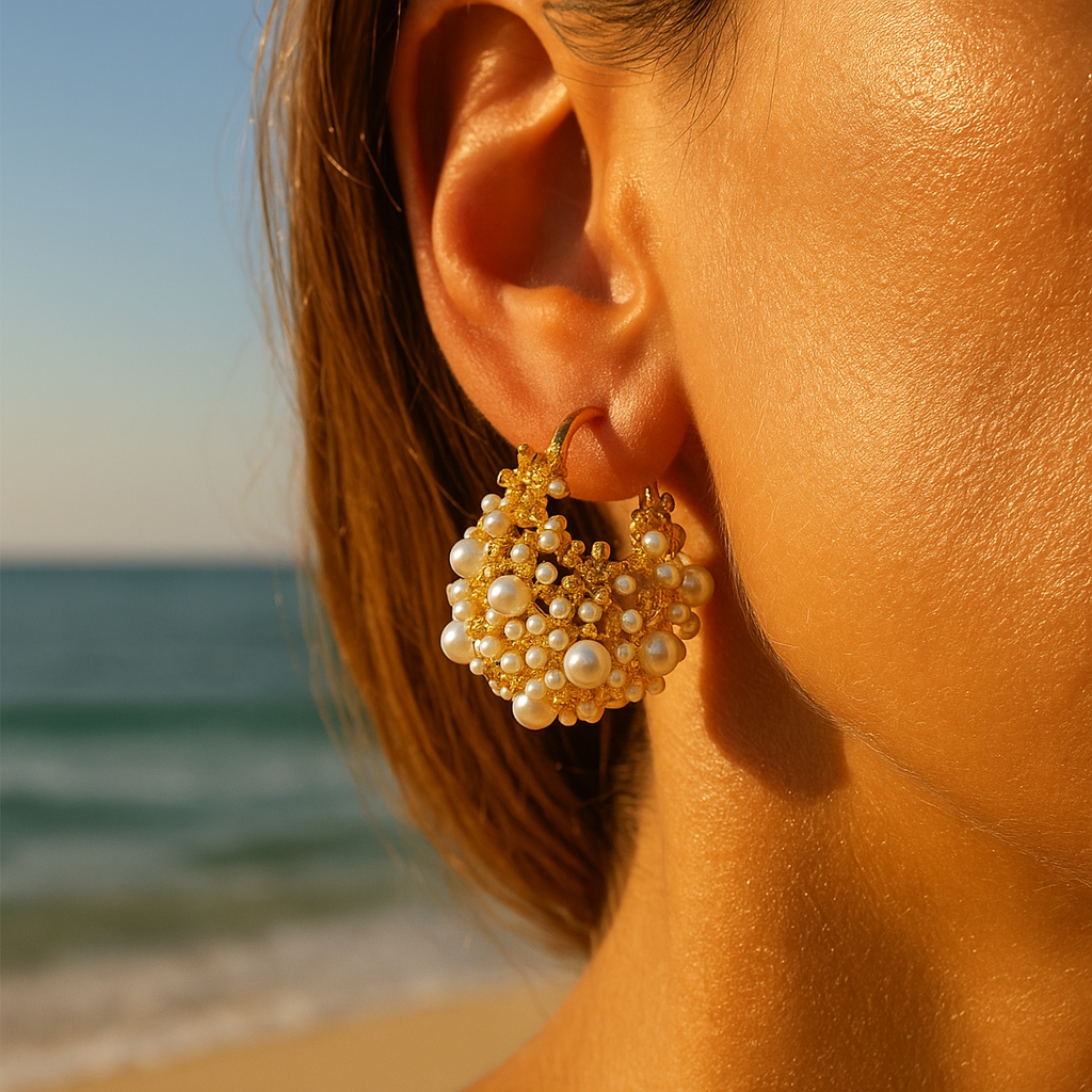Zahara | Golden Foam Dawn Earrings