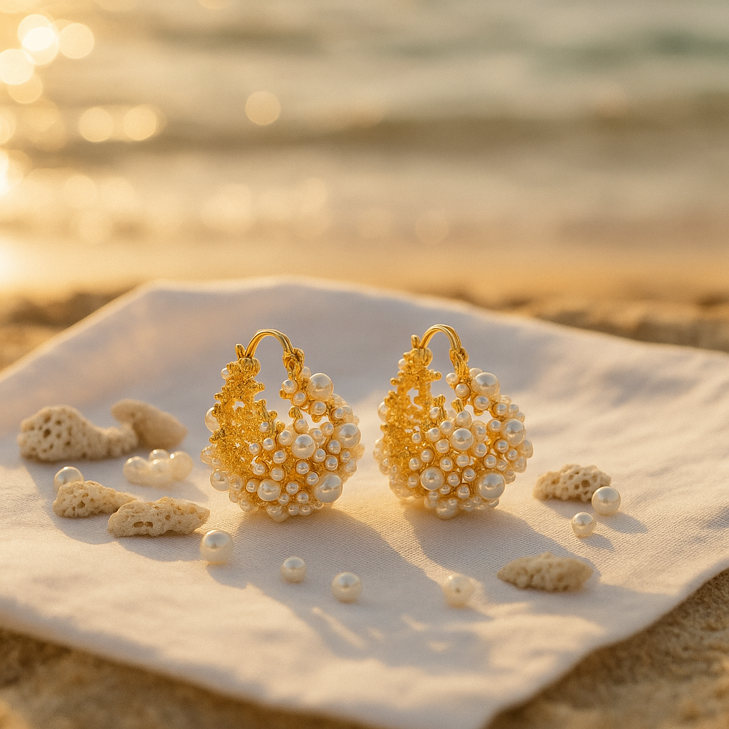 Zahara | Golden Foam Dawn Earrings