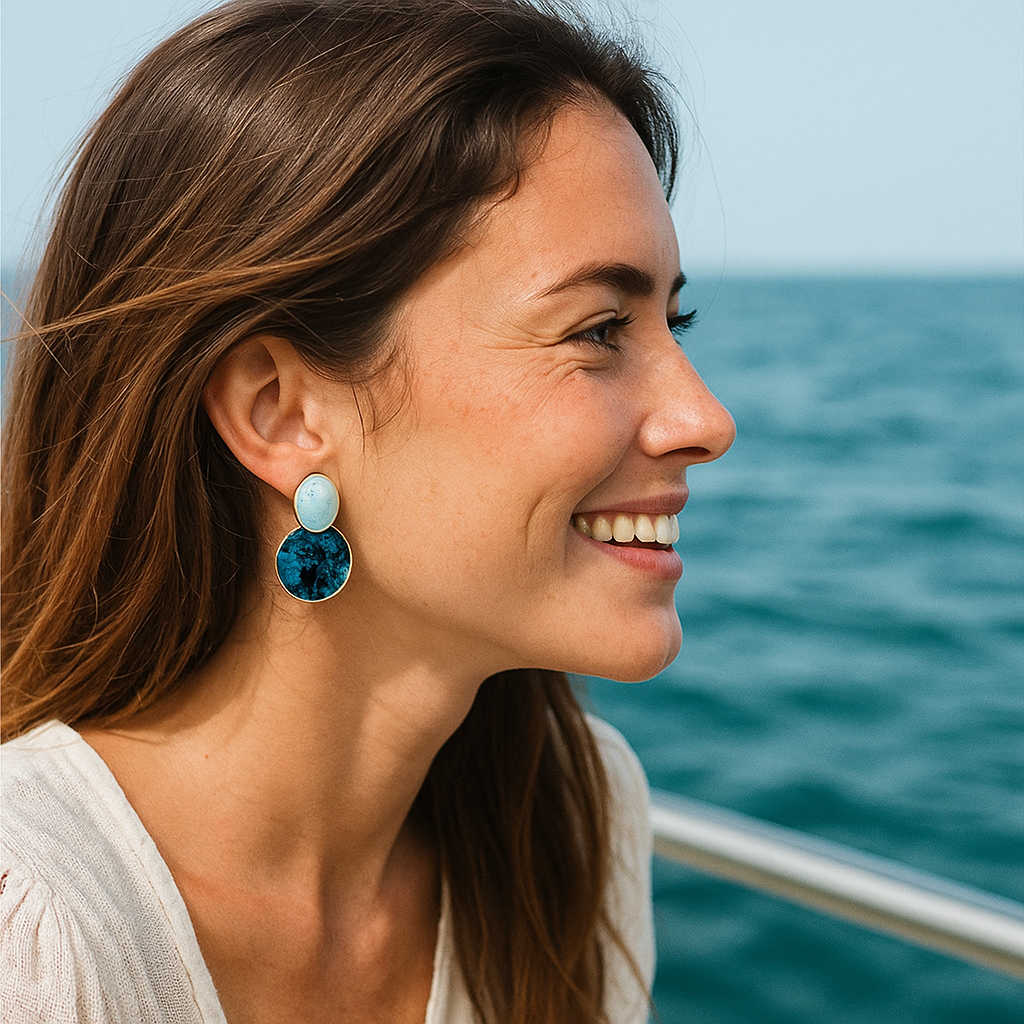 Eliara | Sky and Seabed Earrings