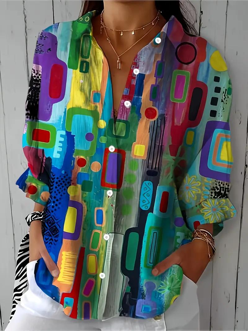 Freja | Abstract Colorflow Shirt