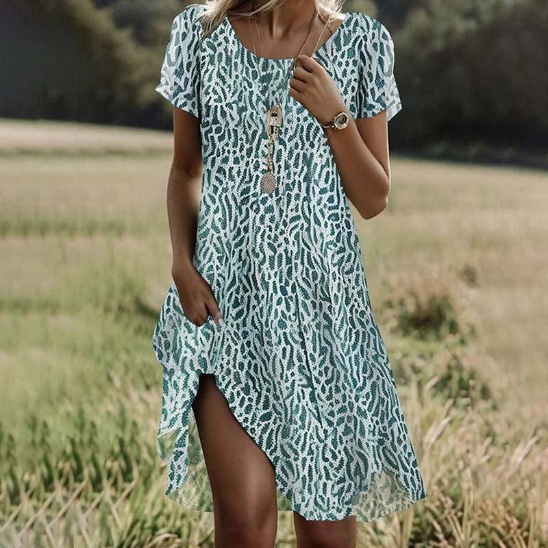 Tahlia™ | Mint Pattern Dress
