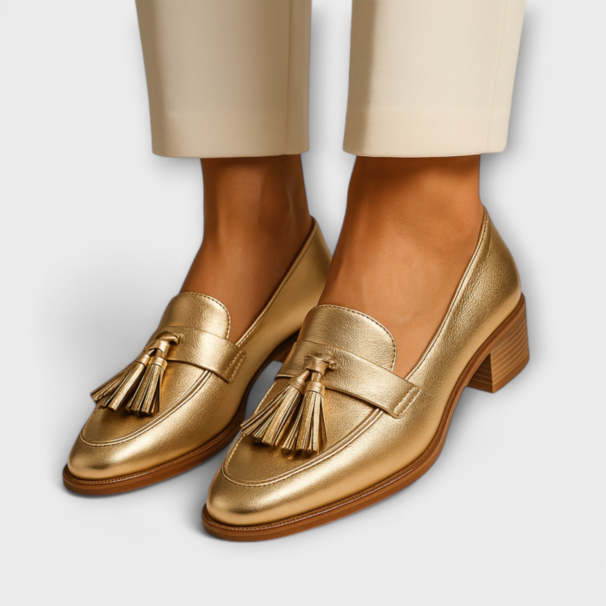Celeste - Golden loafers