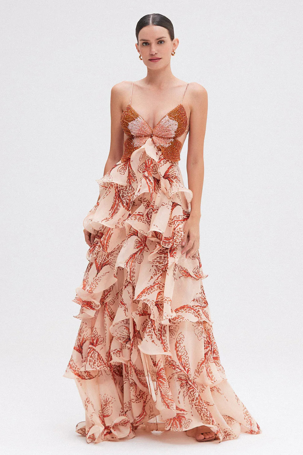 LOTTIE™ | RUFFLED DETAIL MIDI DRESS