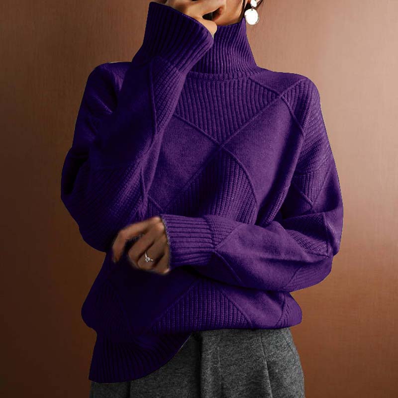 Remmy | Textured Turtleneck Knit Sweater