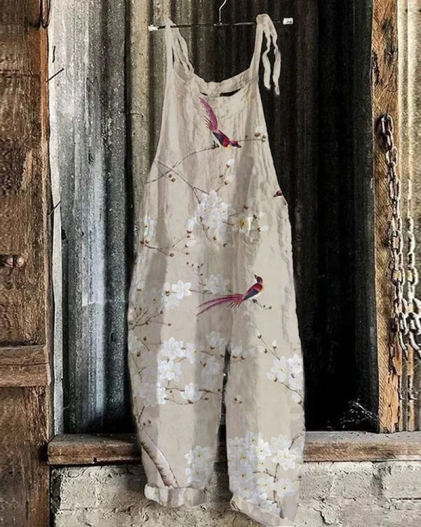 Vintage Floral Overall - Elegant Style & Comfort for Women