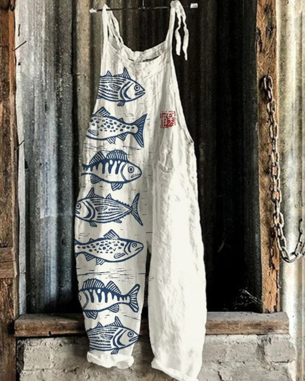 Vintage Floral Overall - Elegant Comfort for Women, Effortless Style