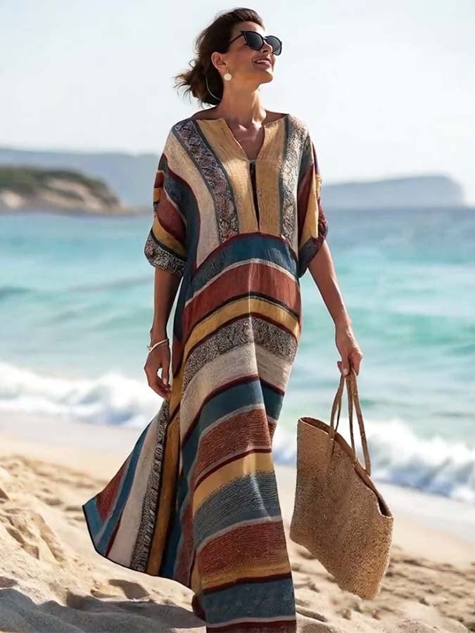 Vanja™ | Flowing Boho Beach Dress