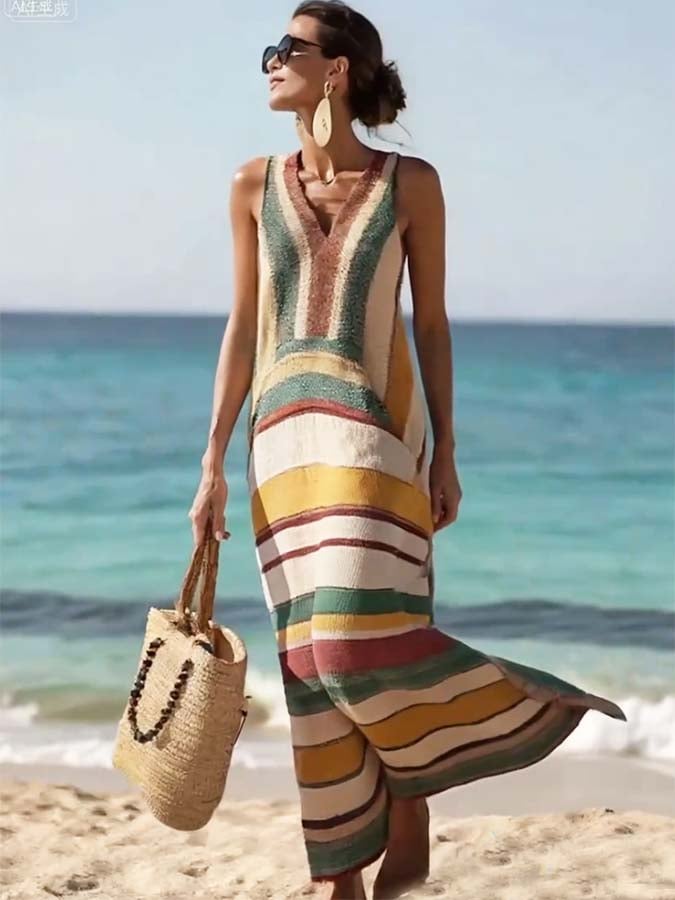 Mira™ | Sunset Stripe Dress