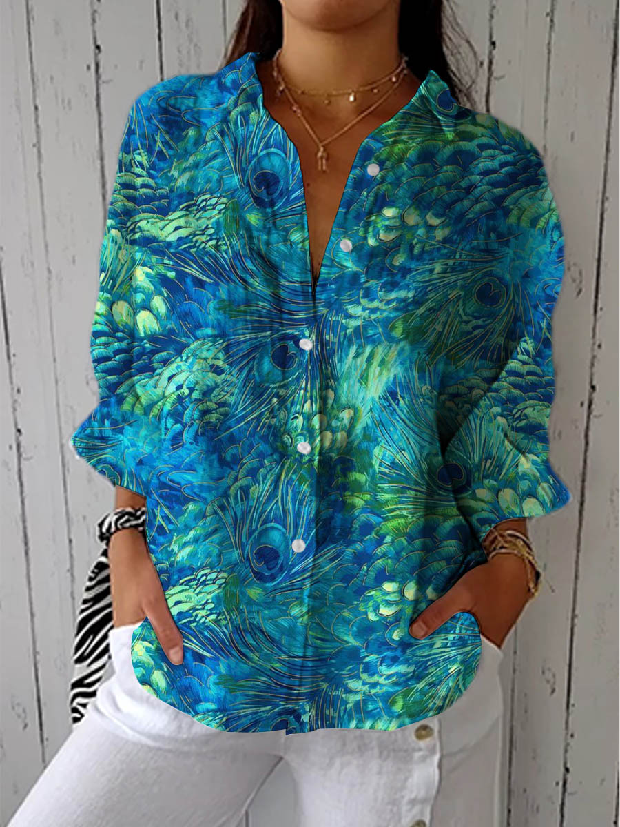 Karen | Peacock Whispers Shirt