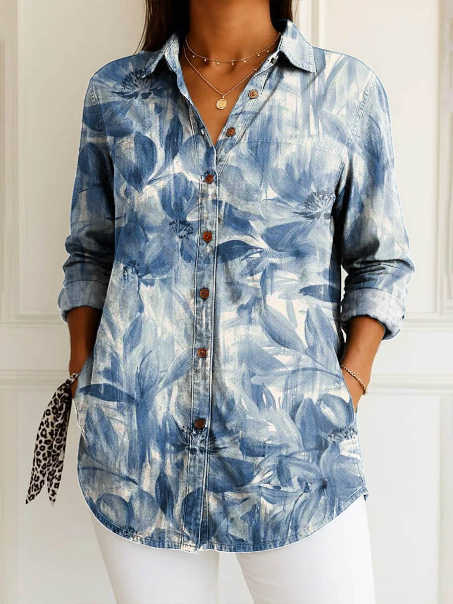 Liva | Blue Blossom Shirt