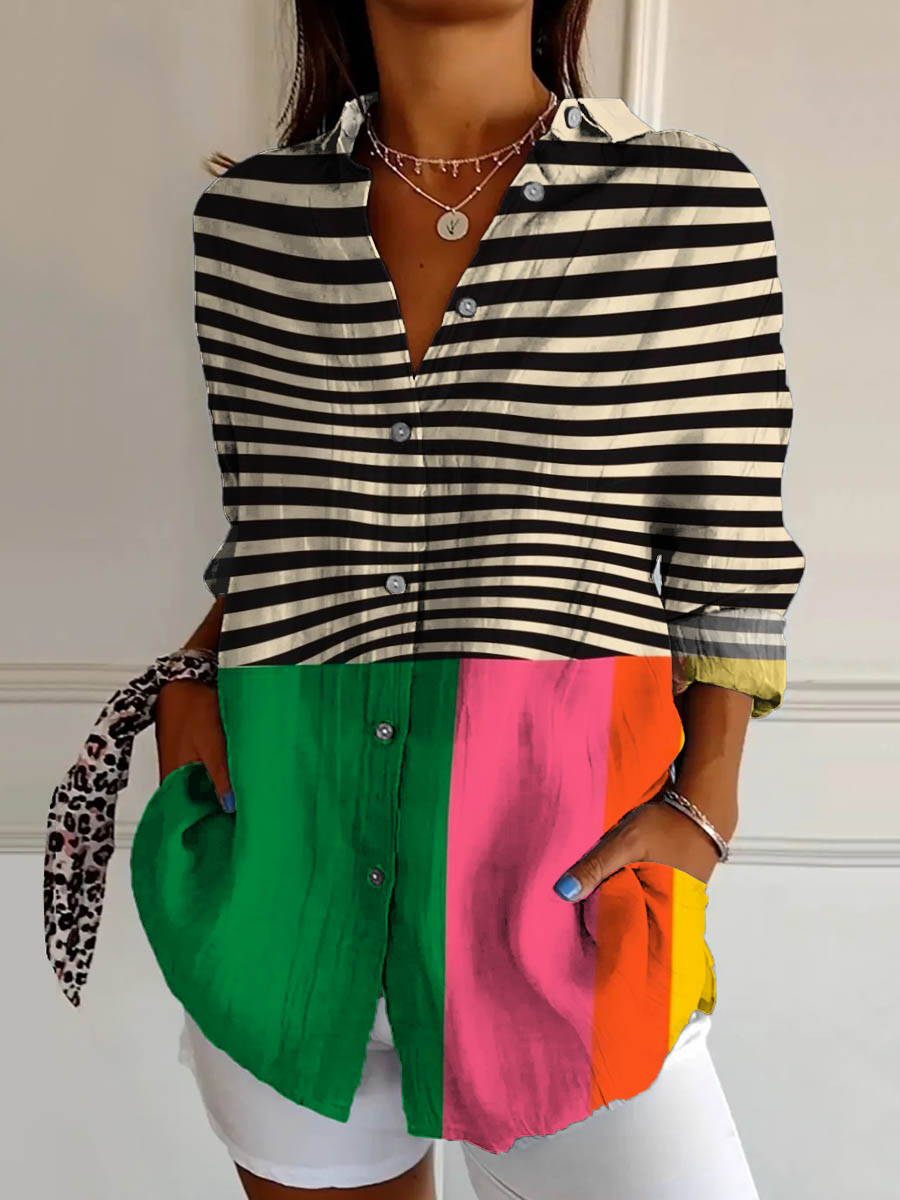 Sanne | Urban Stripe Contrast Shirt